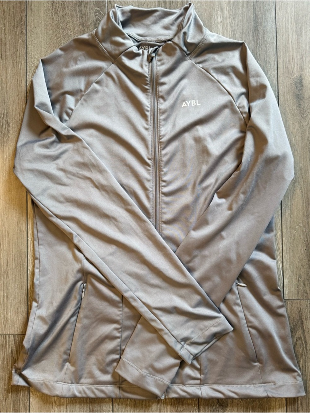 AYBL Grey Zip-Up Performance Jacket-Size Large